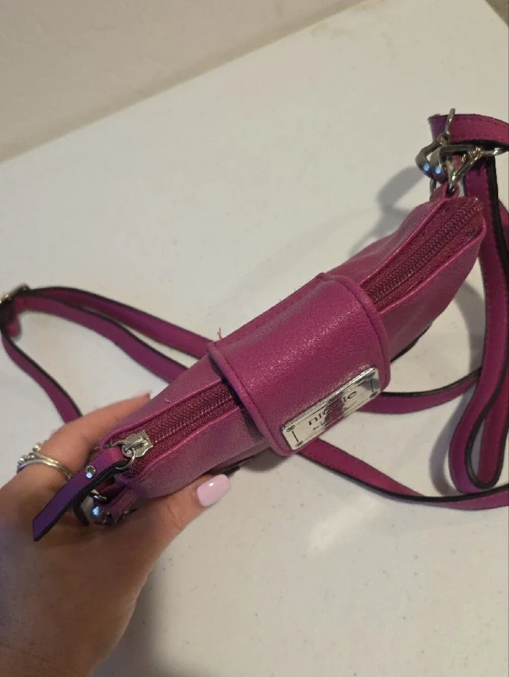 Nicole by Nicole Miller Bright Pink Crossbody Bag